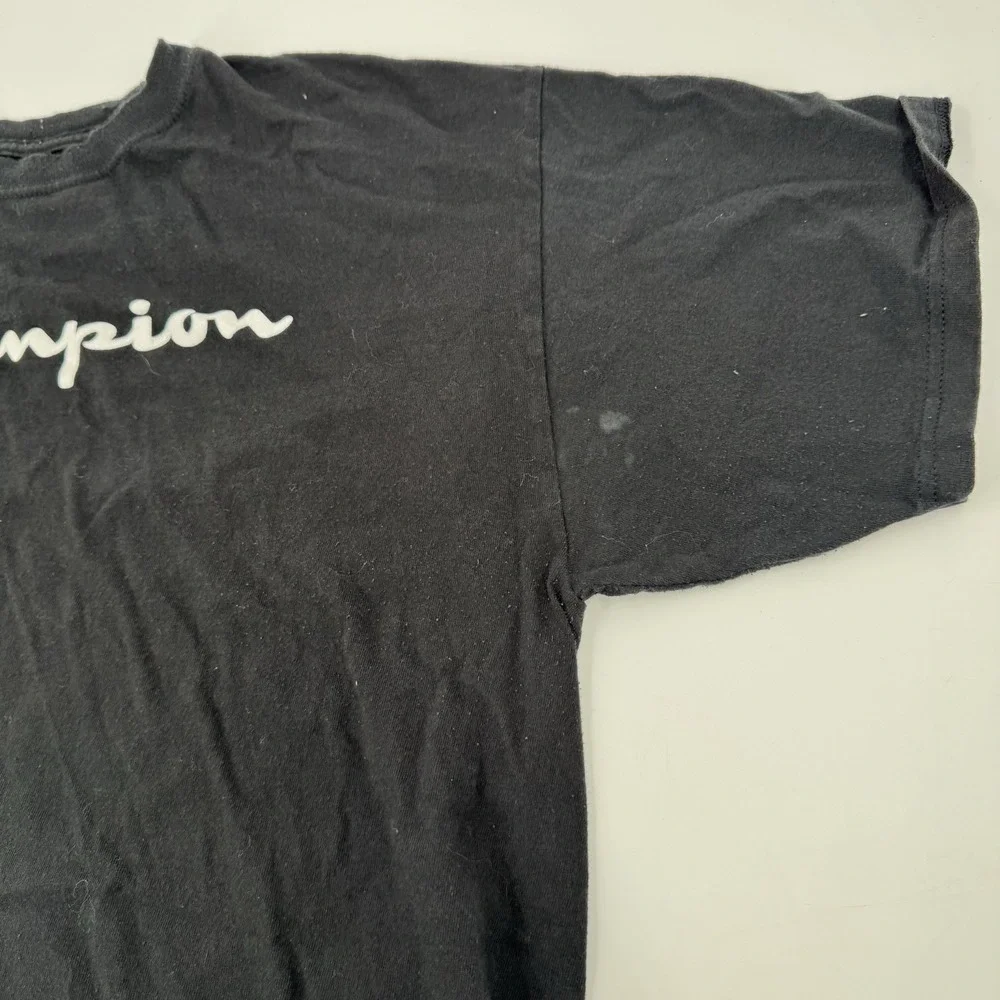 Champion Authentic Athleticwear Knit Shirt Men's Size 1XL Black Crew Neck Cotton